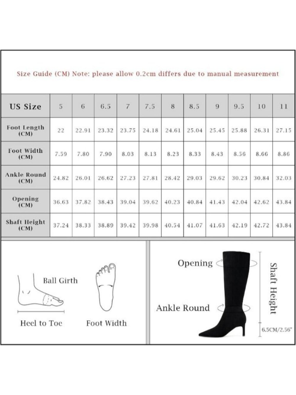 Women's Black Suede Knee High Boots 2.5-Inch Stiletto Heel Boots Pointed Toe - Picture 6 of 6